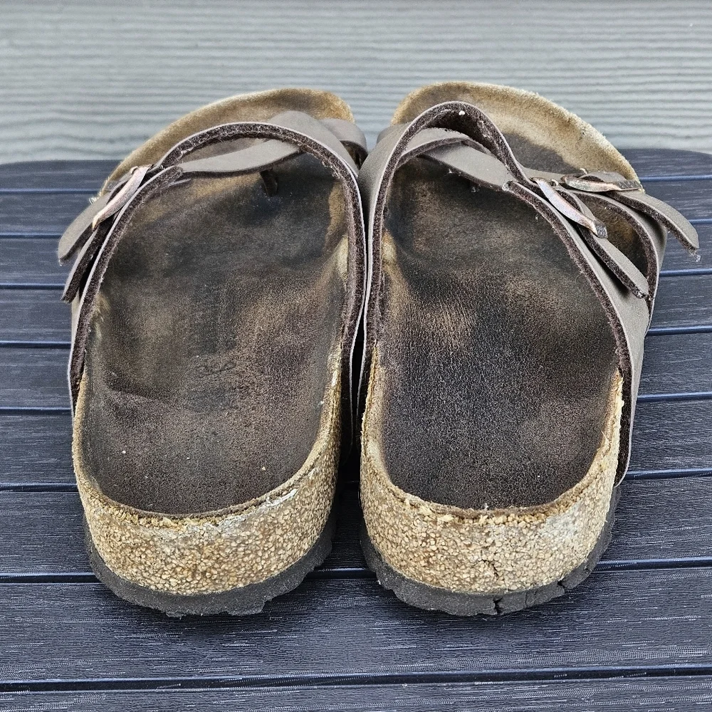 Birkenstock Mayari Brown Leather Sandal Womens Shoes EU Size 41